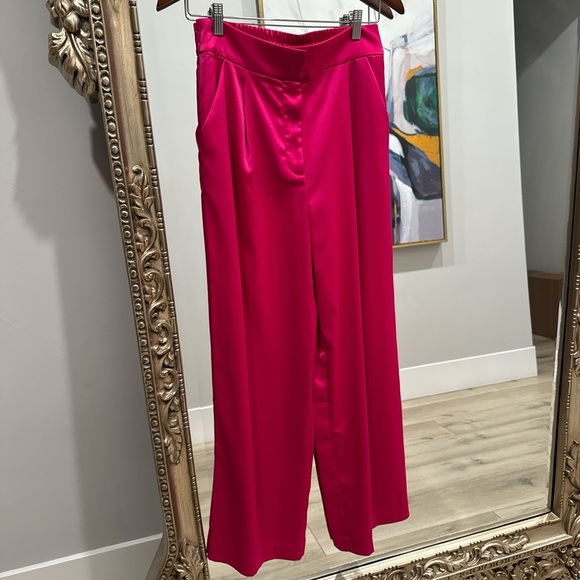 House of Harlow 1960 Hot Pink Wide Leg Pants - Picture 2 of 6